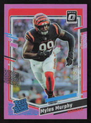 2023 Panini Donruss Optic #222 Myles Murphy Pink Holo Prizm RC