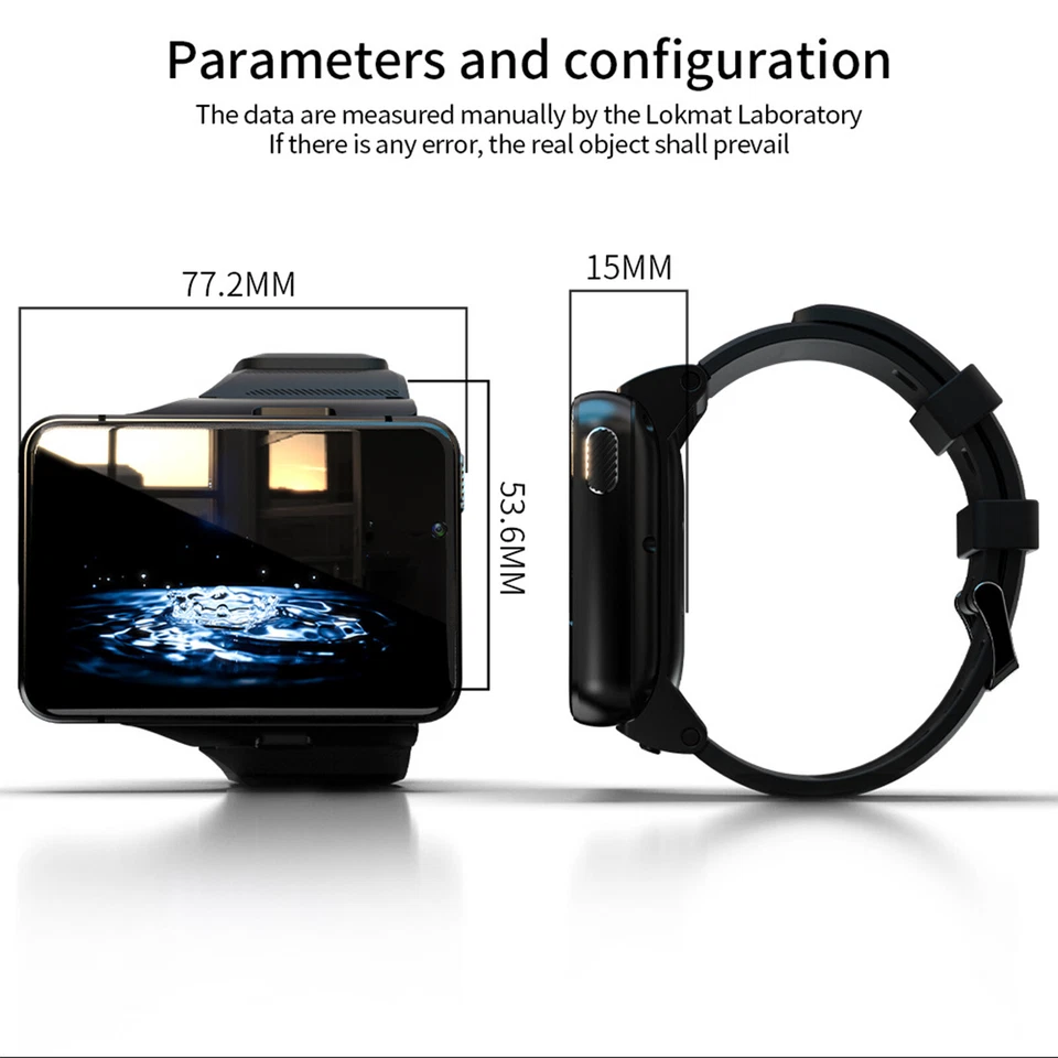 2.88in Larger Screen 4G Smart Watch Android 9.0 4GB w/ 64GB Heart Rate Monitor - Image 3 of 4