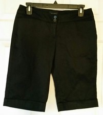 Women SHORTS 'Bermuda' Walking Shorts Cotton Size 4 Black The Limited Great Buy