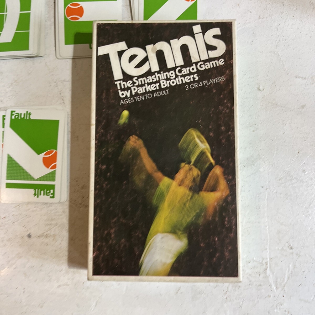 Vintage 1975 Tennis Sports Board Card Game Parker Brothers
