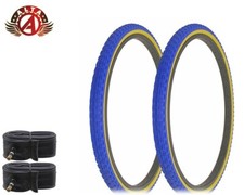ALTA Bicycle Tire 26" x 1.75" Comp III Blue/Gum 2 FreeStyle BMX Tires w/TUBES.