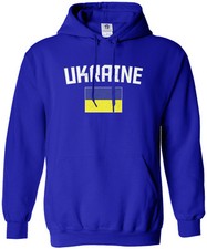 Threadrock Men's Ukraine Flag Hoodie Sweatshirt Ukrainian Kiev Europe