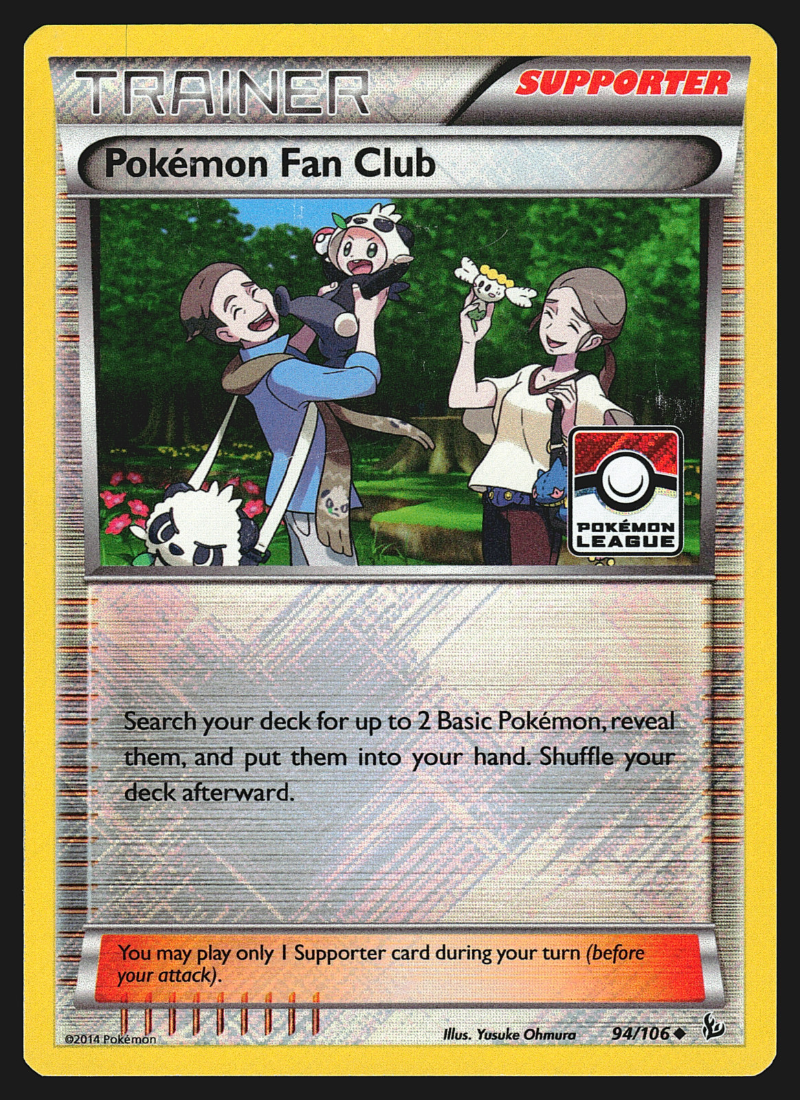 Pokemon Fan Club 94/106 XY Flashfire Stamped Holo Pokemon Card MP