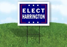 ELECT HARRINGTON 18 in x 24 in Yard Sign Road Sign with Stand