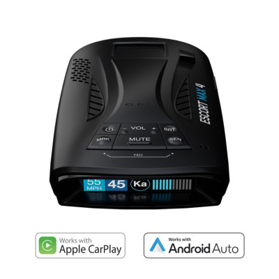 Escort MAX 4 Radar Detector 2X Filtering Advanced Range GPS Bluetooth CarPlay