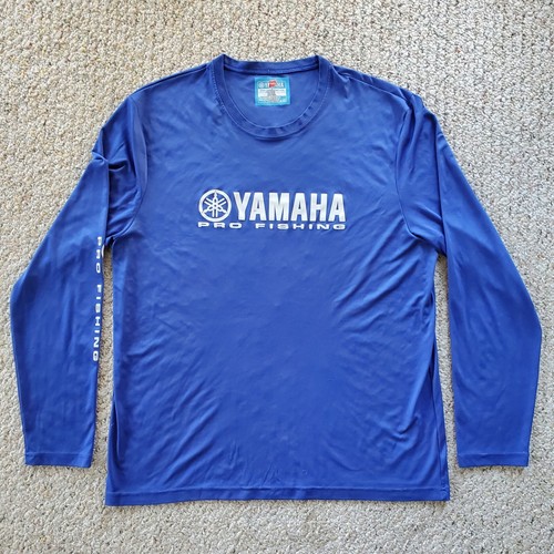Yamaha Pro Fishing Blau Langarm Polyester T-Shirt Herren 2XL