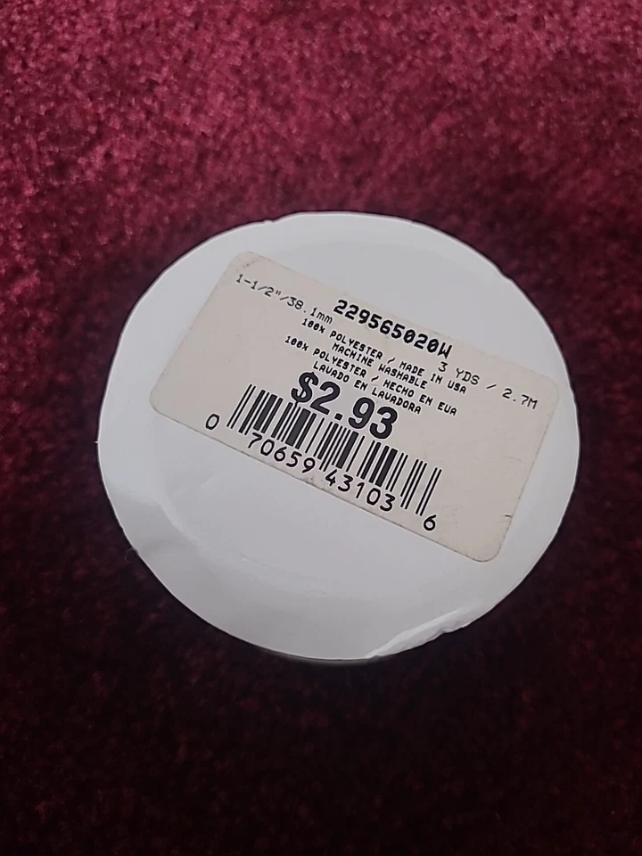 Daisy Kingdom Navidad Azul Jean Cinta de Peluche Borde 1.5" Ancho 3 Yardas Carrete De Colección Foto 3 de 4