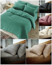 Teddy Fleece Duvet Quilt Cover Pillow Bedding Set Thermal Winter Warm Snuggle