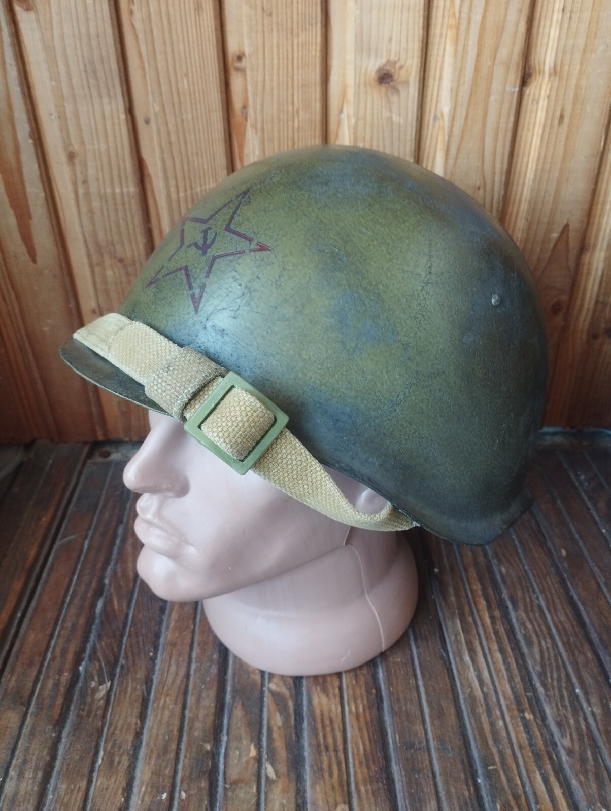 Soviet RKKA SSH-39 military Steel helmet, size 3, WWll — image 1