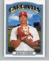2021 Topps Heritage Johan Oviedo 661 RC St. Louis Cardinals