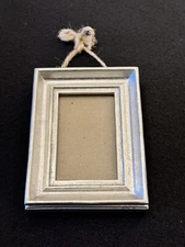  Vintage Silver Tone Mini Picture Frame Wall Hanging 4” x 3”