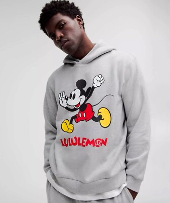 Disney x lululemon Steady State Pullover Hoodie Sz Medium NWT Mickey Mouse Gray