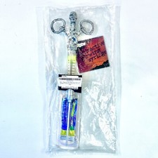 Halloween Costume Surgeon Accessory Radioactive Glowing Skull Syringe Prop 15