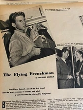 Jean Pierre Aumont, Three Page Vintage Clipping, a