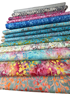 Batikstoff, Kirschmuster, 100% Baumwolle, FQ, Basteln, Quilten Patchwork