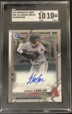 2021 Bowman Chrome Draft Jordan Lawlar 1st RC Rookie Auto SGC 10/10 Autograph