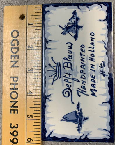 Hand-Painted Blue & White Tiles from Holland Delft Blauw and Frysk Hannenwurk - Picture 5 of 9