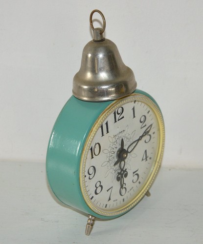 Ancien réveil mécanique horloge USSR JANTAR 4 rubis Vintage - Photo 5/24