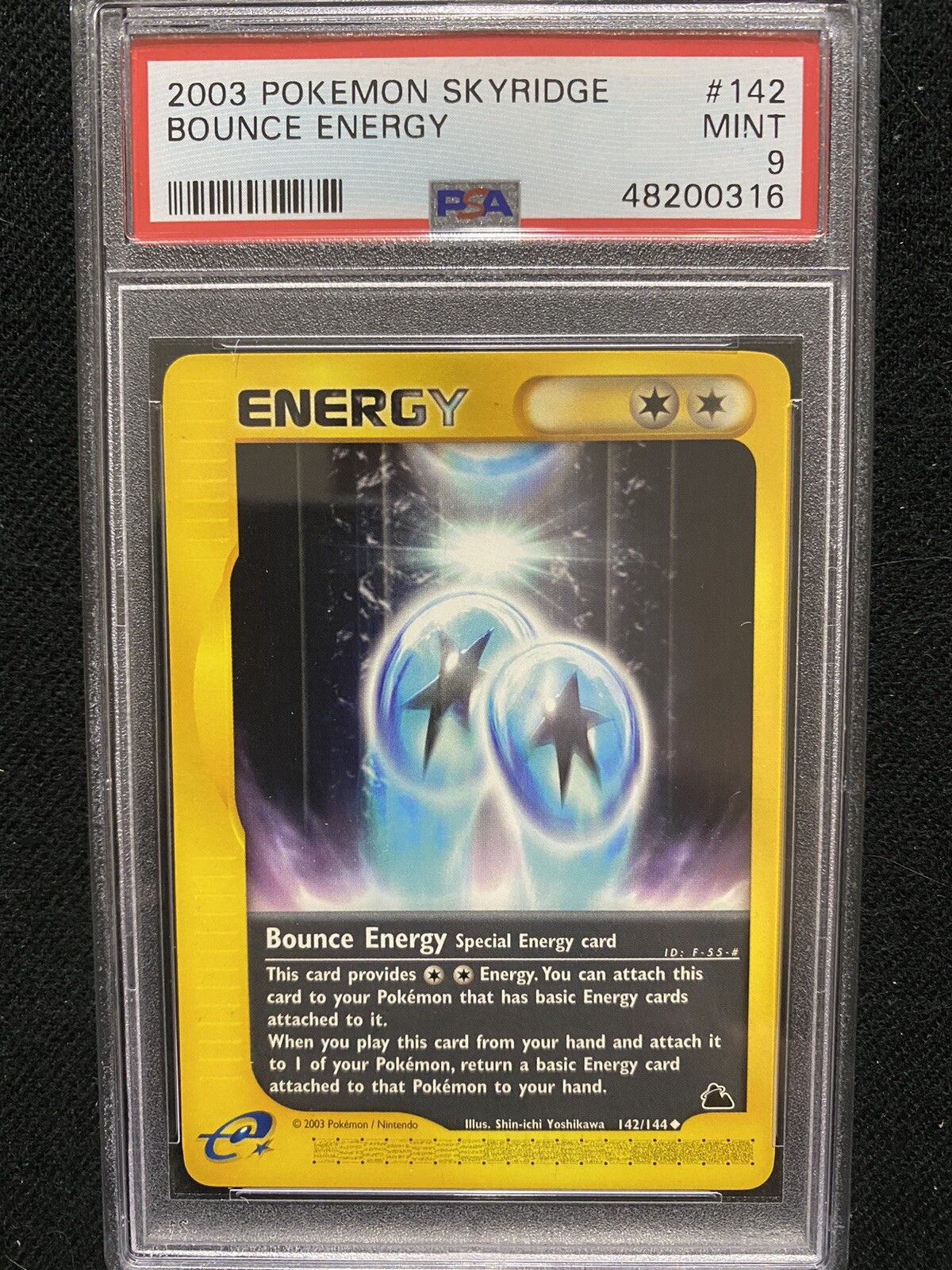 2003 Pokemon Skyridge Bounce Energy 142/144 PSA 9 Mint
