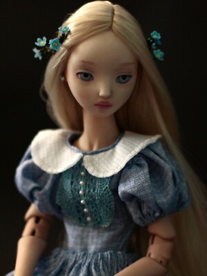 OOAK BJD Porcelain Art Doll Forget-Me-Not