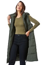Roman Originals Women Longline Hooded Gilet - Ladies