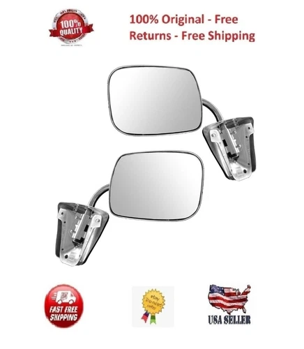 Side View Mirrors Manual SS Left/Right Fits 1973-1991 Chevy Truck C1500/C2500
