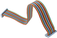 For a Vintage Apple IIe Computer Keyboard Ribbon Cable Rainbow White Ends