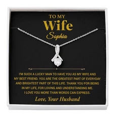 Custom To My Wife Necklace , Anniversary Gift Wife , Valentines Gift for Wife