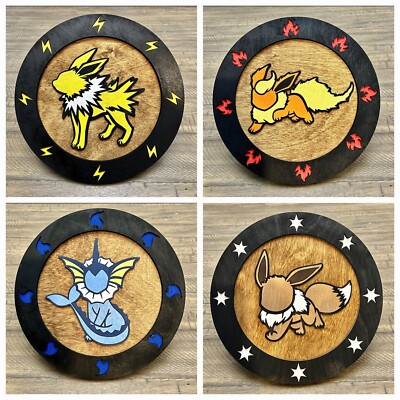 Pokemon Eevee Evolution 12-inch Wood Signs (Selling Individualy Message Me) 