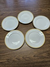 Antique Limgoes French 7.5" Plates Set of 5 Saucers Very Pretty