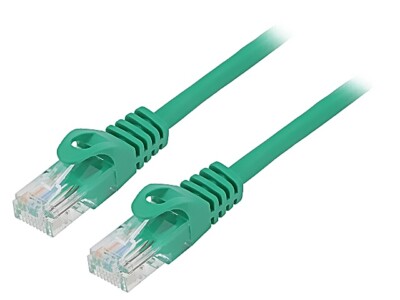 PCU5-20CC-0100-G Patch cord U/UTP 5e Line CCA PVC grün 1m 26AWG Adern: 8 LANBERG