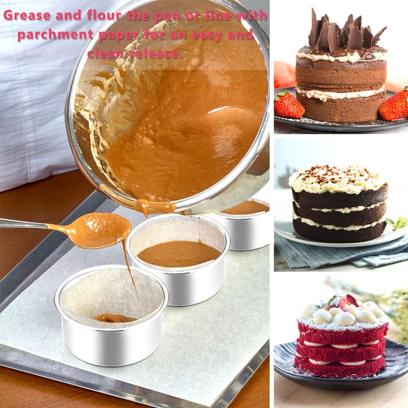 4 Inch Small Cake Pan Set Of 3 Stainless Steel Mini Round Smash Cake