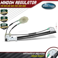 New Window Regulator W/o Motor for BMW 528i 540 E39 97-99 Rear Passenger RH Side