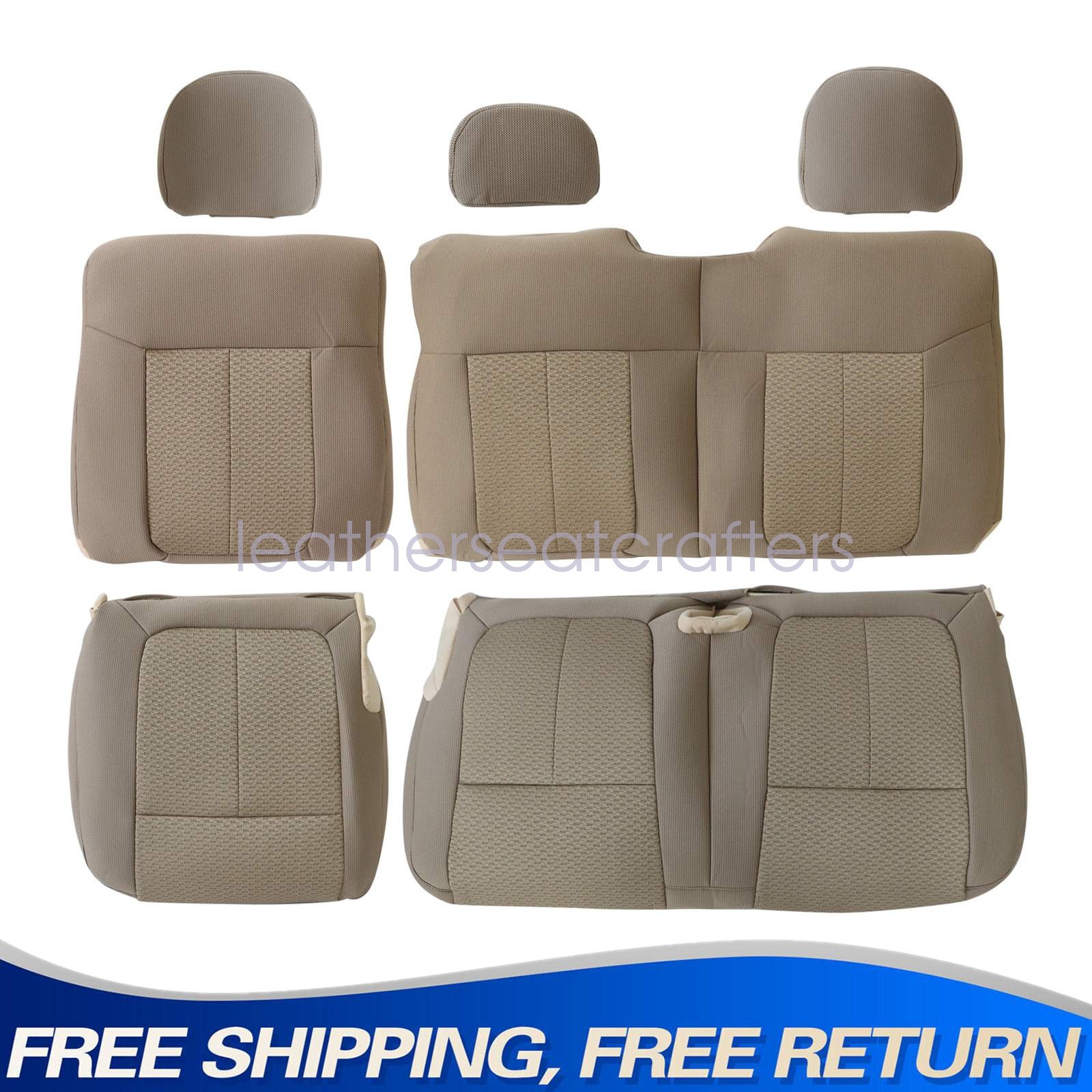 For 2011-2014 Ford F-150 Lariat FX4 FX2 Rear Bench Replacement SEAT COVER Tan
