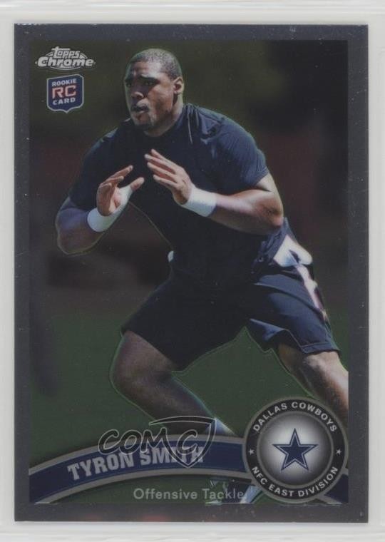 2011 Topps Chrome Tyron Smith #38 Rookie RC 0nr3