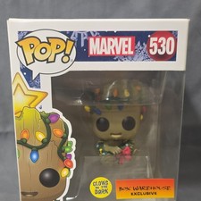 Funko Pop! Marvel Groot (Holiday) #530 Box Warehouse Exclusive Glows in Dark