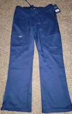 Cherokee Womens Cargo Medical Scrub Pants Navy Blue SmallPetite 28" WW120 NEW
