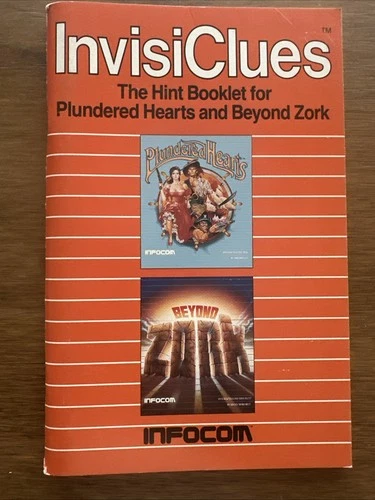 Plundered Hearts & Beyond Zork - InvisiClues - Infocom - New & Unused