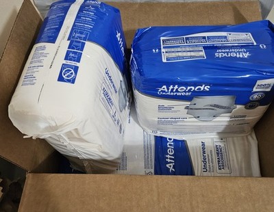 Case of 4 Attends Underwear Diapers 18 ct Size L 44''-58'' Extra Heavy Absorbency