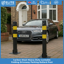 Carbon Steel Heavy Duty Lockable Folding Driveway Parking Bollard Post