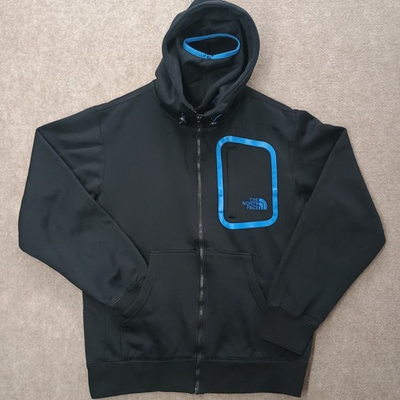 #ad THE NORTH FACE Hoodie Mens MEDIUM Face Mask Full Zip Fleece Lined Black Jacket $39.99