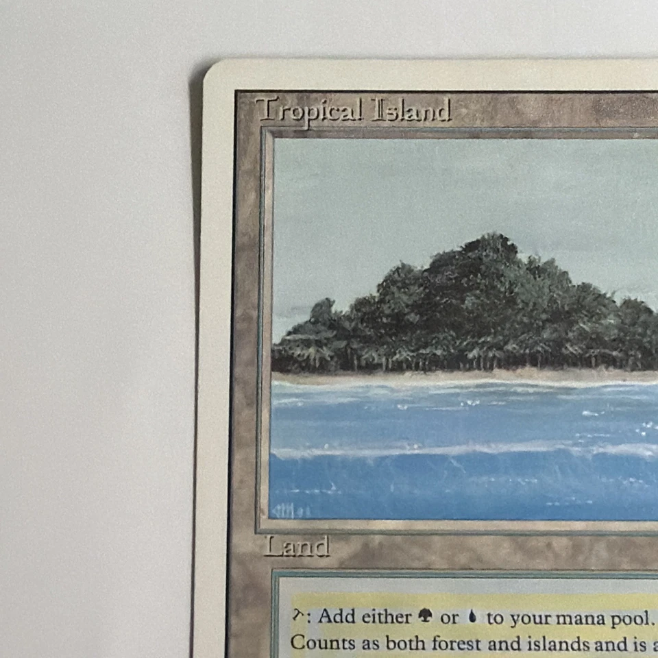Tropical Island Dual Land (Revised Edition) Magic the Gathering MTG 1994 Rare LP - Image 2 of 4