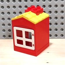 LEGO Duplo 1 x Haus klein rot mit Fenster für Bauernhof  Haus Gebäude