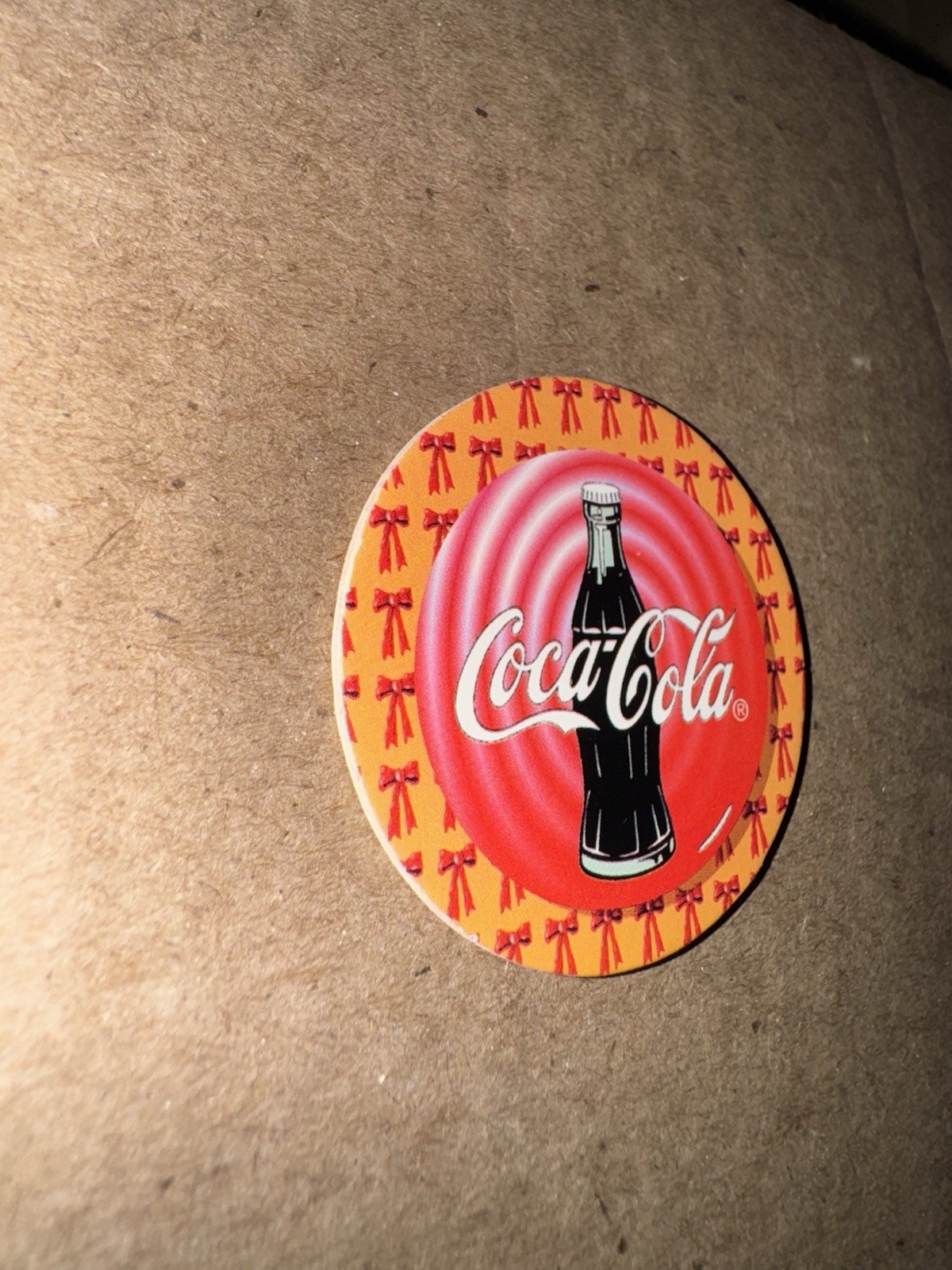 1995 Coca Cola Collection Bow tie Pog Coke Cap 25 Of 40 