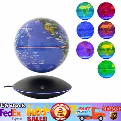 LED Globe Magnetic Levitation Floating Globe Light World Map Rotating Night Lamp
