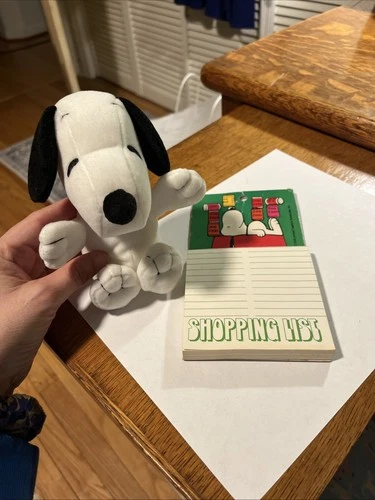 TY Beanie Baby SNOOPY the Dog  (8 inch) Stuffed Animal -Squeaker Works/vtg Pad C