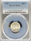1943 Mercury Dime MS63 PCGS (#PA56199381)