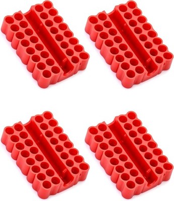 4 Pcs 1/4 Inch Hex Bit Organizer 32 Holes Screwdriver Bit Holder Organizer