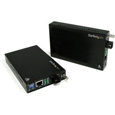 StarTech 10/100 Mbps Ethernet Single Mode WDM Fiber Media Converter Kit SC 20km,