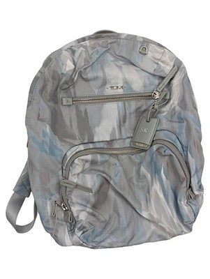 TUMI Rucksack Damen Grau Abstrakt Polyester Groß Freizeit Tasche